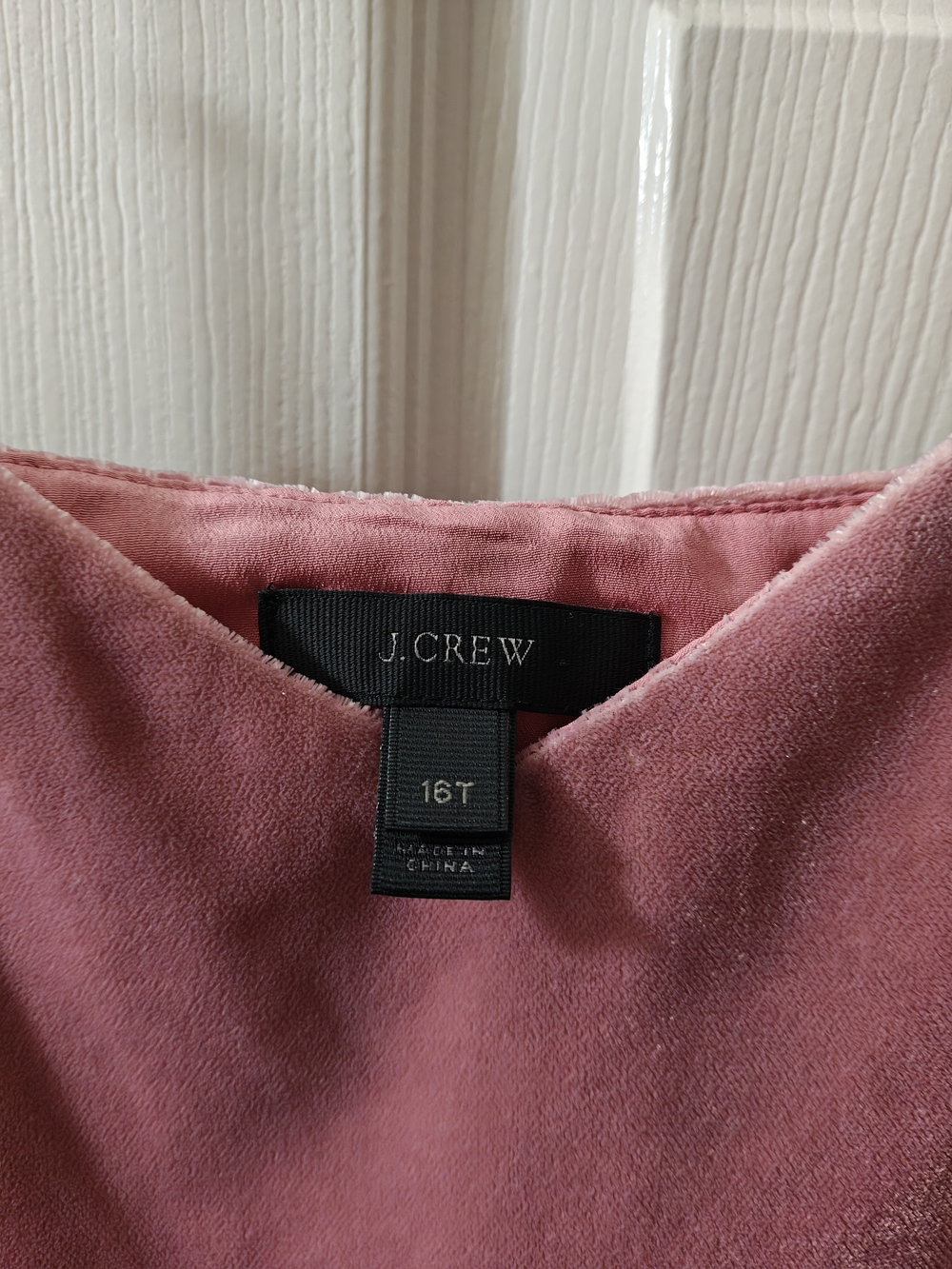 J.Crew Dusty Rose Velvet Top - Pink